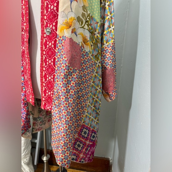 Johnny Was Reversible Onyx Kimono In Multi Print Rare Piece - Picture 9 of 14